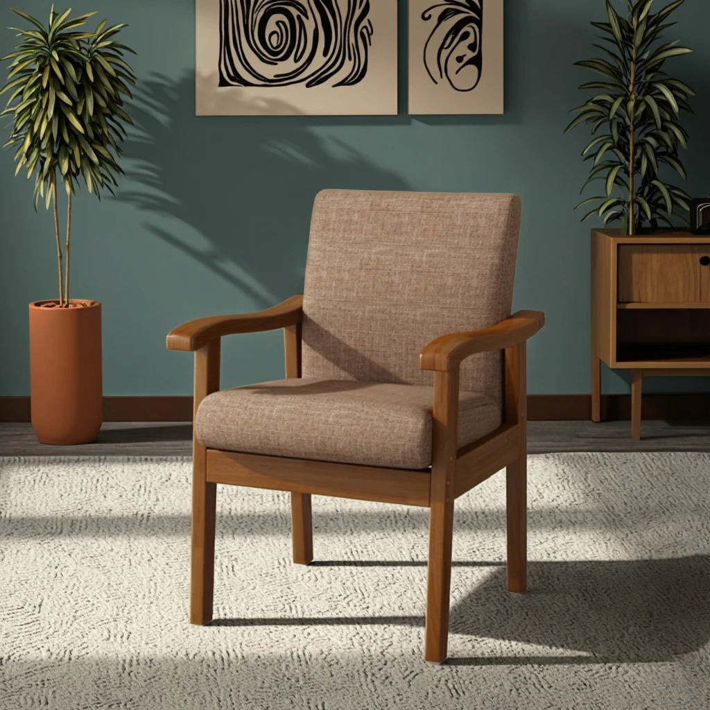 كرسي أريكة فردي من الخشب الصلب لغرفة المعيشة للاستخدام المنزلي الحديث مسند الظهر مكتب شرفة كرسي الترفيه للاعبين جونغ المسنين #5