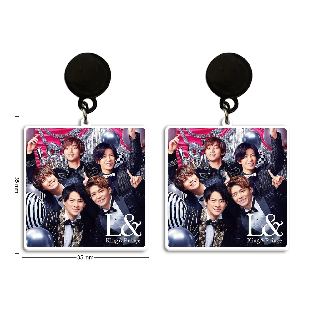 اليابانية المعبود الاكريليك الأقراط الملك الأمير تحت عنوان قطرة استرخى أقراط للنساء Jpop مروحة نادي هدية مجوهرات