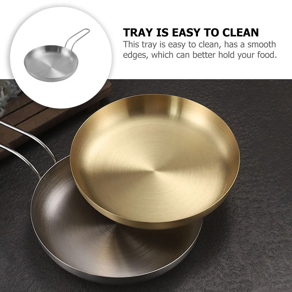 

Stainless Steel Dessert Plate Smooth Edges Food Serving Tray For Party Wedding Graduation Banquet Multipurpose Kitchen