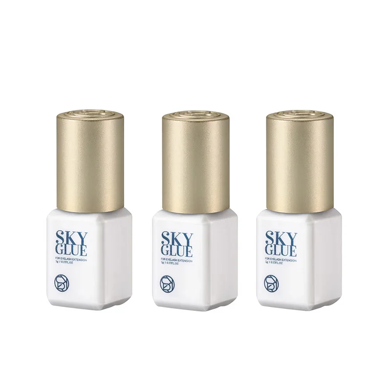 1 Bouteille Original Sky RA-01 0.5s vaccage Rapide Extension De Cils Colle 5ml Corée SKY S + Colle Professionnel SKY Gold Cap Lash Glue