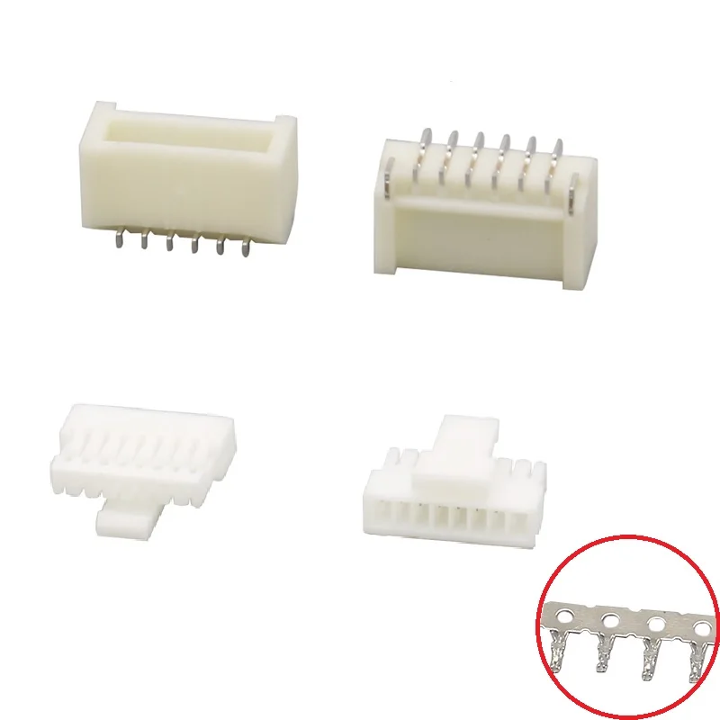 10pcs CI14 1.0mm Wafer JST Connector NH1.0 Vertical Housing Terminal 2 Pin 3/4/5/6/7/8P ULTRA THIN 4P-5Y-2Y For Light Connect