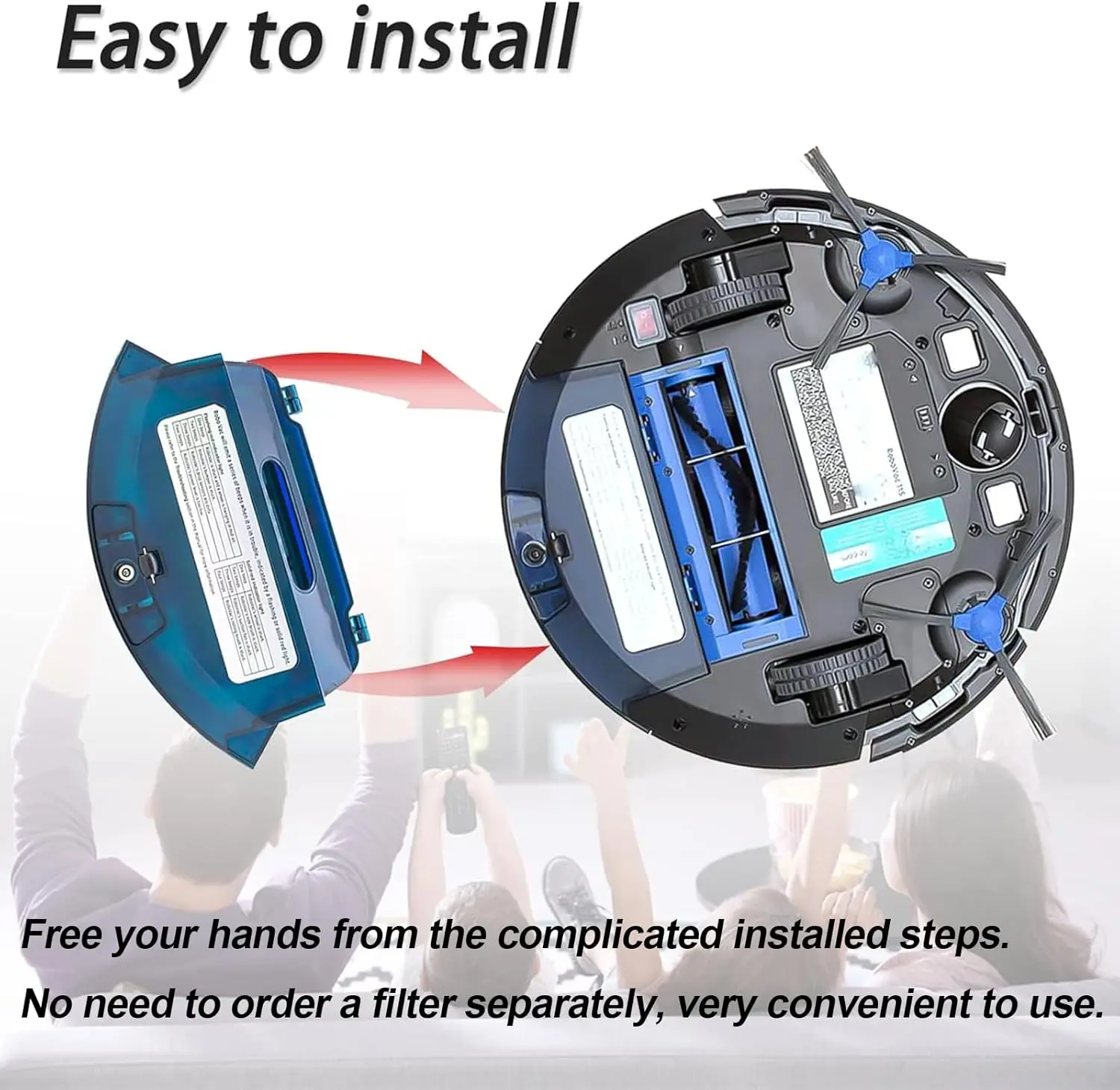 استبدال صندوق الغبار DustBin لـ Eufy RoboVac 11S/ 15C/ 30 جهاز آلي لتنظيف الأتربة قطع غيار الملحقات