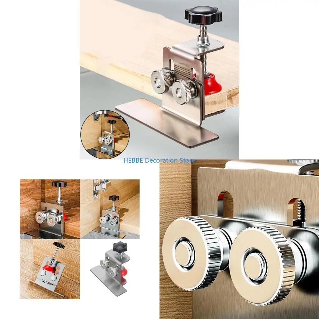 B0KC Stainless Steel Cabinet Door Positioning Installation Jig Mounting Support for Home Renovations&Furniture Manufacturing