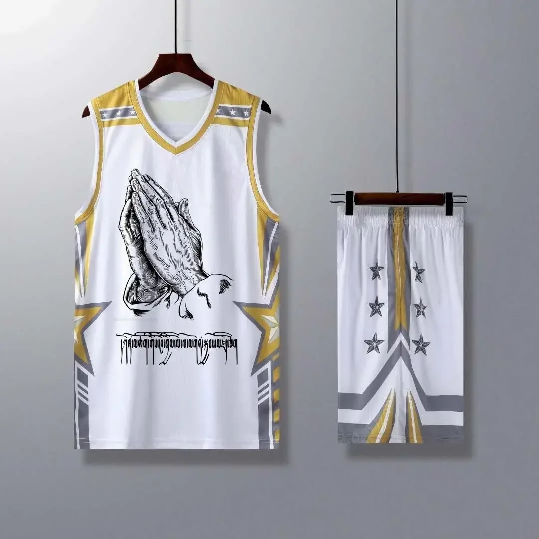 New Basketball Suit Team Game Training Basketball Suit Printed Vest 3D Printing Personalized Breathable Comfortable Quick Drying