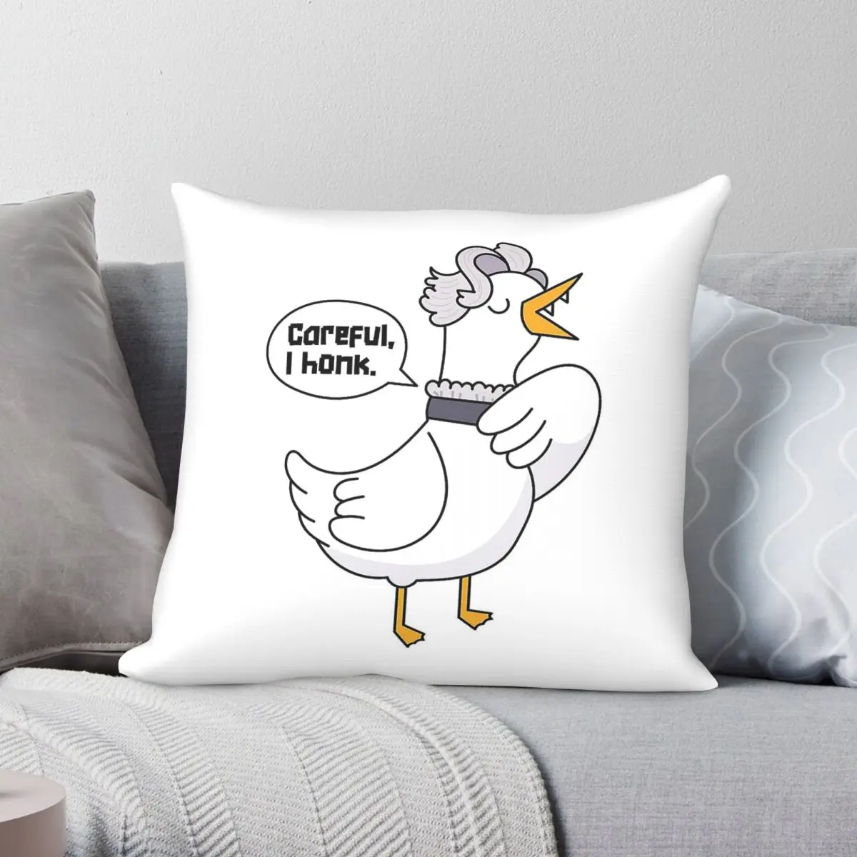 Goose Astarion I Honk BG3 Square Pillowcase Polyester Linen Velvet Printed Zip Decor Throw Pillow Case Home Cushion Wholesale