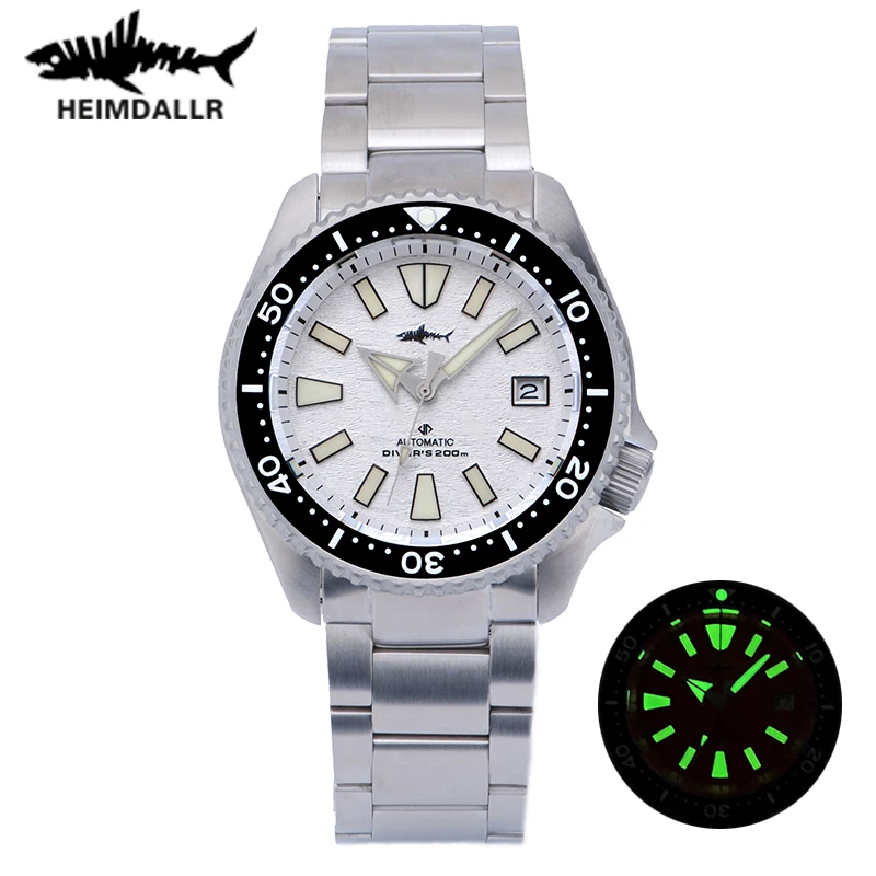 

Heimdallr Titanium SKX007 Men's Dive Watch White Dial Sapphire Ceramic Bezel NH35 Automatic Mechanical Watches 20Bar Waterproof