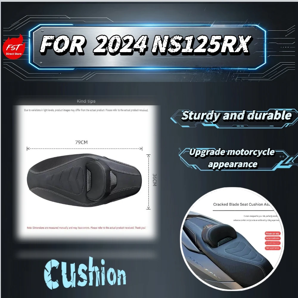 For NS125RX 2024 Scooter Modified Integrated Seat With Lumbar Backrest Breathable Leather Cushion Non-Destructive Direct