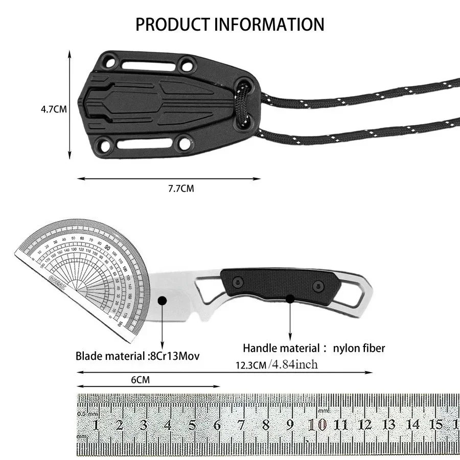 Новый нож 2058 с фиксированным лезвием для джунглей и ножнами, 8Cr13Mov, лезвие для выживания, аварийный EDC инструмент, универсальный нож высокой твердости для улицы