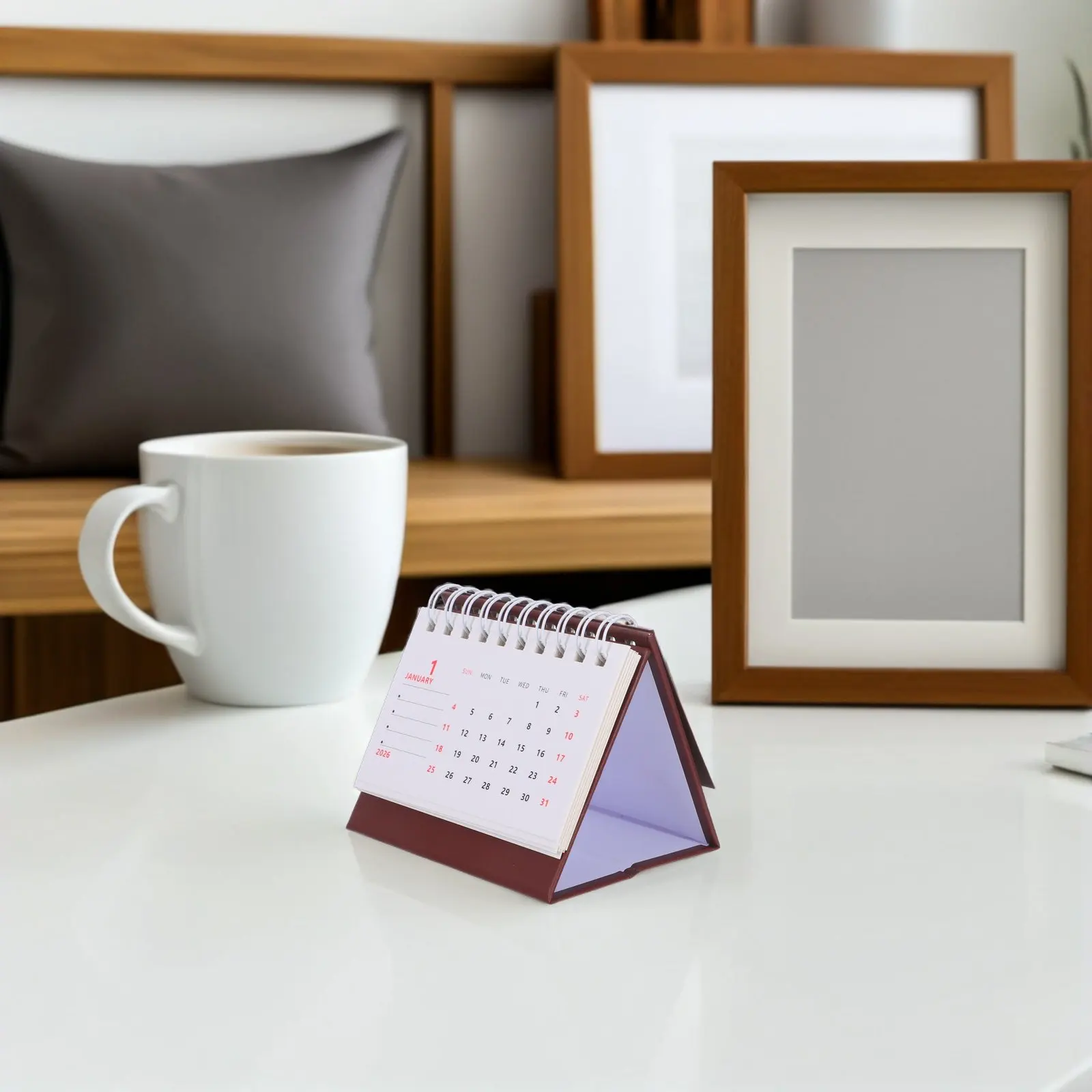 

Mini 2026 Desk Calendar Compact Folding Stand Desktop Small Monthly Planner Daily Use Office Desk Organizer Standing Calendar