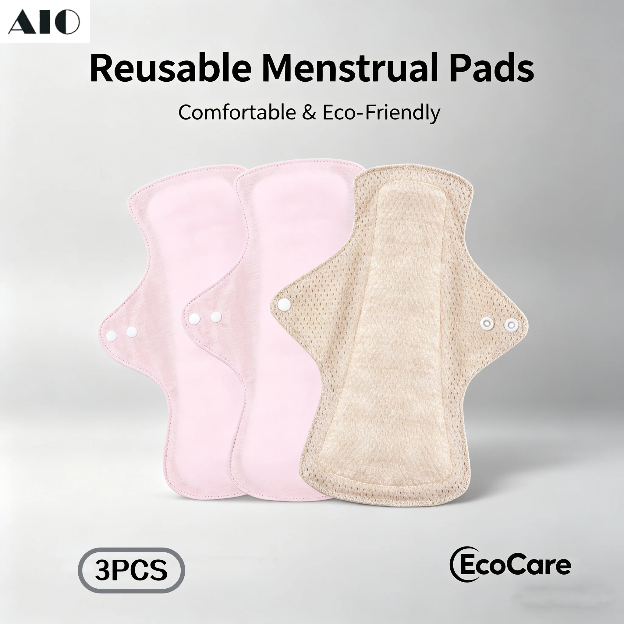AIO Washable Incontinence Pads, Leak Proof Reusable Sanitary Pads for Women, Urine Proof Period Underwear Pads 3PCS wholesale