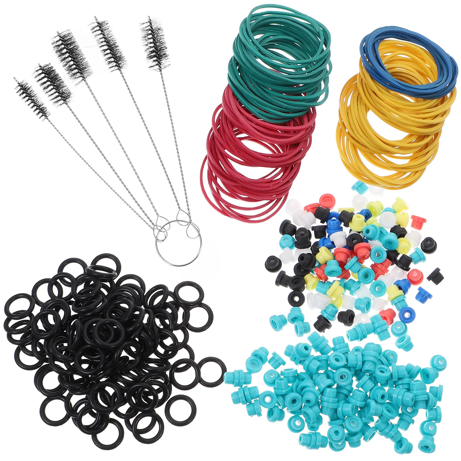 

405Pcs Tattoo Machine Accessory Set Rubber Bands Pin Cushion Needle Cleaning Brush Kit Replacement Parts for Machine Use