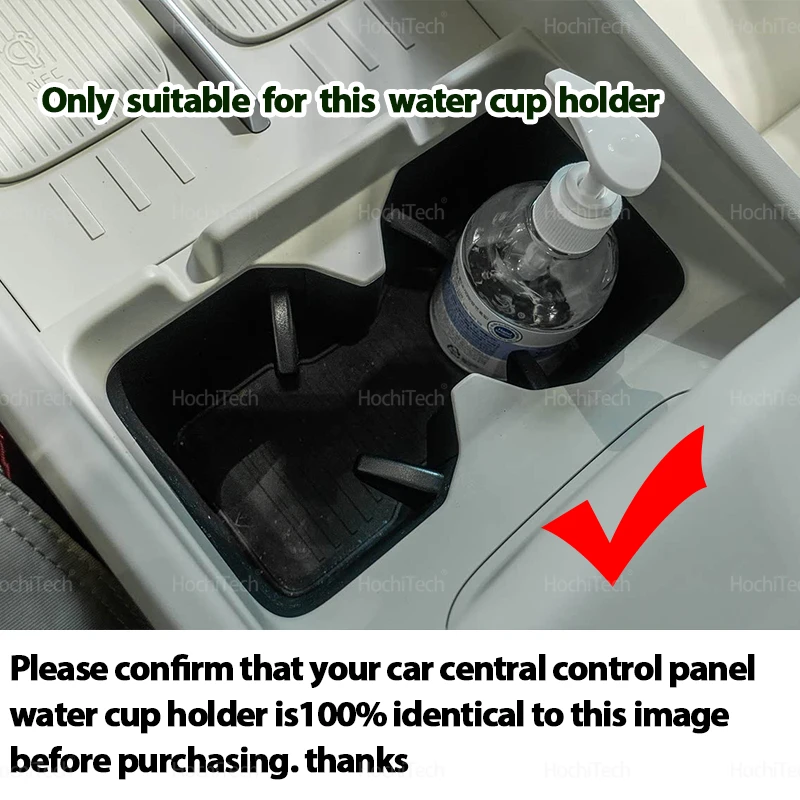 For Hyundai Santa Fe MX5 2024-2026 Anti-Slip Storage Box Water Cup Holder Anti Dirt Shock Absorbing Car Interior Accessories