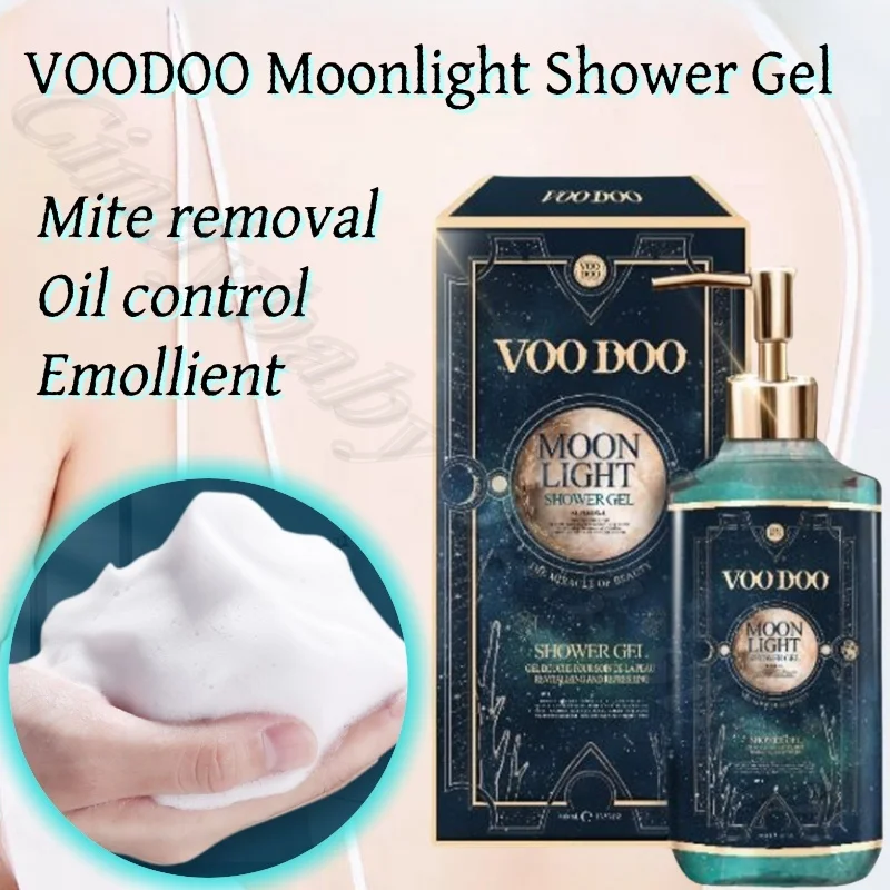 

VOODOO Moonlight Shower Gel Moisturizing, Hydrating, Mite Removal and Oil Control to Improve Rough Chicken Skin 400ML