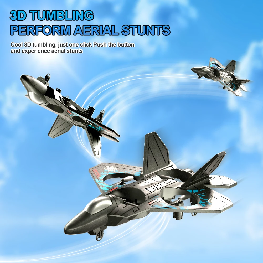 L0712 RC Remote Control Airplane 2.4G Gravity Sensing RC Glider One Key Takeoff 360° Rotation Plane EPP Foam Kids Toys