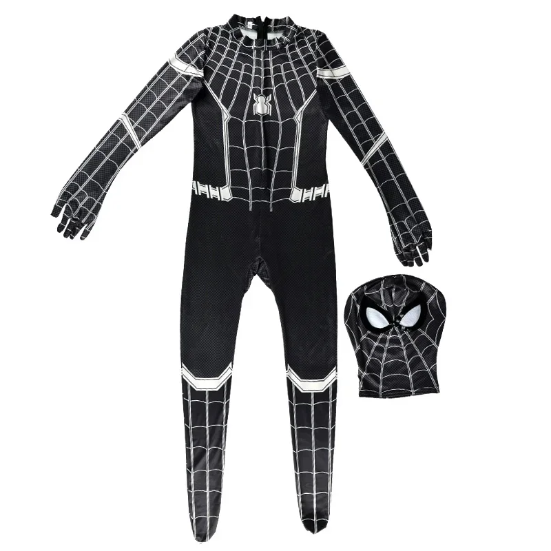 Anime Cosplay Spiderman Costume completo attaccato maschera per gli occhi regali di compleanno body per ragazzi e ragazze