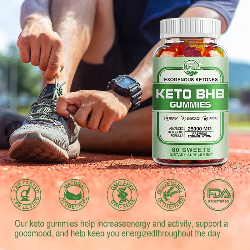 Keto Diet Gummies 25000mg Ketone Weight Loss Fat Burner Dietary Supplement