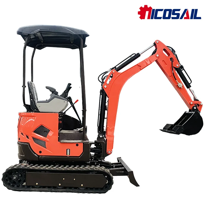 شحن مجاني نيكوسيل 2 طن 3.5 طن محرك كوبوتا حفارات Crwaler آلة حفار صغير هيدروليكي EPA حفارة منزلية صغيرة