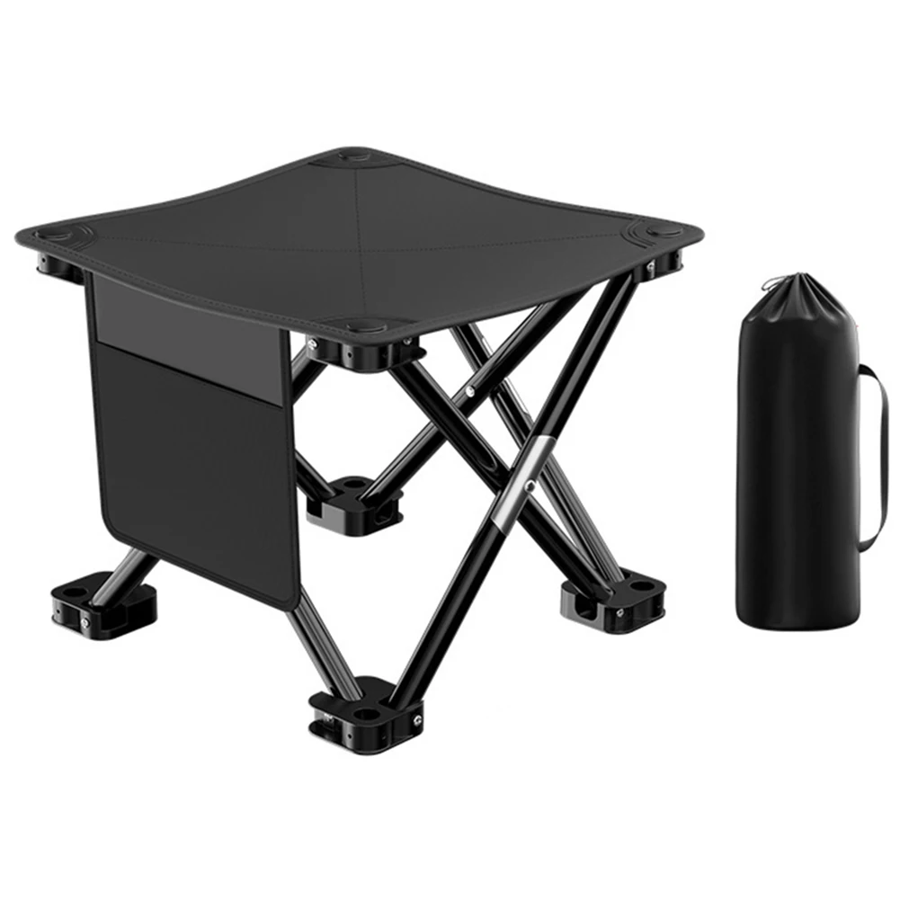 

Outdoor Camping Chair Alloy Oxford Cloth Folding Stool Lightweight Chair For Kids Adult With Storage Bag Camping Fishing Chair