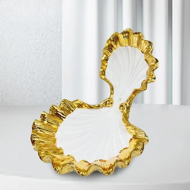 Shell Sashimi Plate Resin Creative European Conch Shape Tableware Seafood Ice Plate King Crab Plate