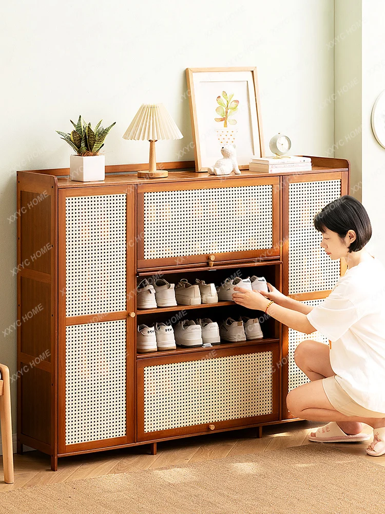 Shoe Cabinet Door Large Capacity Shoe Rack Indoor Simple Storage Artifact Space-Saving Home Storage