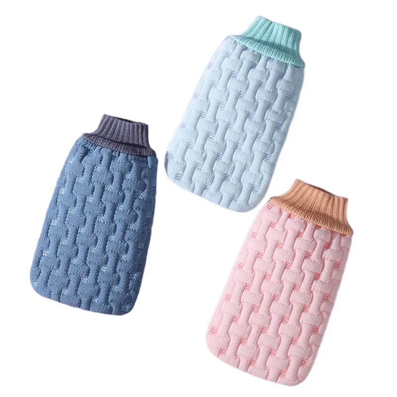 1pc Double-sided Bath Glove Body Washing Exfoliating Strong Mud Rubbing Bath Sponge Dead Skin Removal Tools Thick Shower Towel
