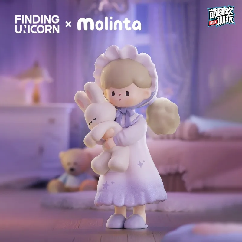 

Original Finding Unicorn Molinta Popcorn Girl Enchanted Theater Series Blind Box Figure Ornament Collect Toys Set Girl Boys Gift