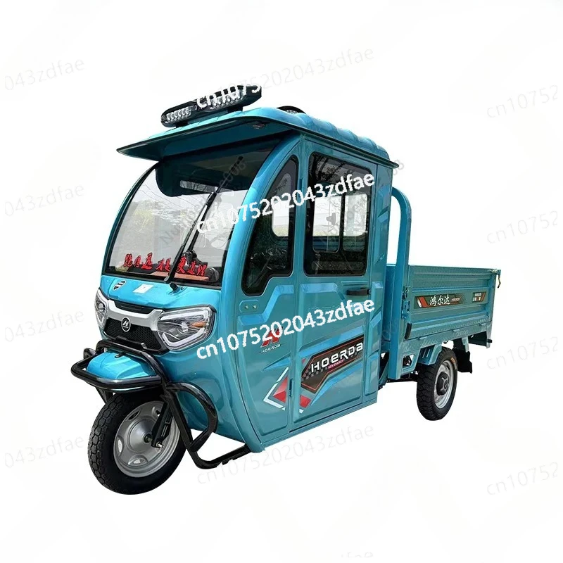 

Масло-электрический бытовой автомобиль двойного назначения для взрослых с навесом и сельскохозяйственным аккумулятором, новый полузакрытый электрический трехколесный велосипед