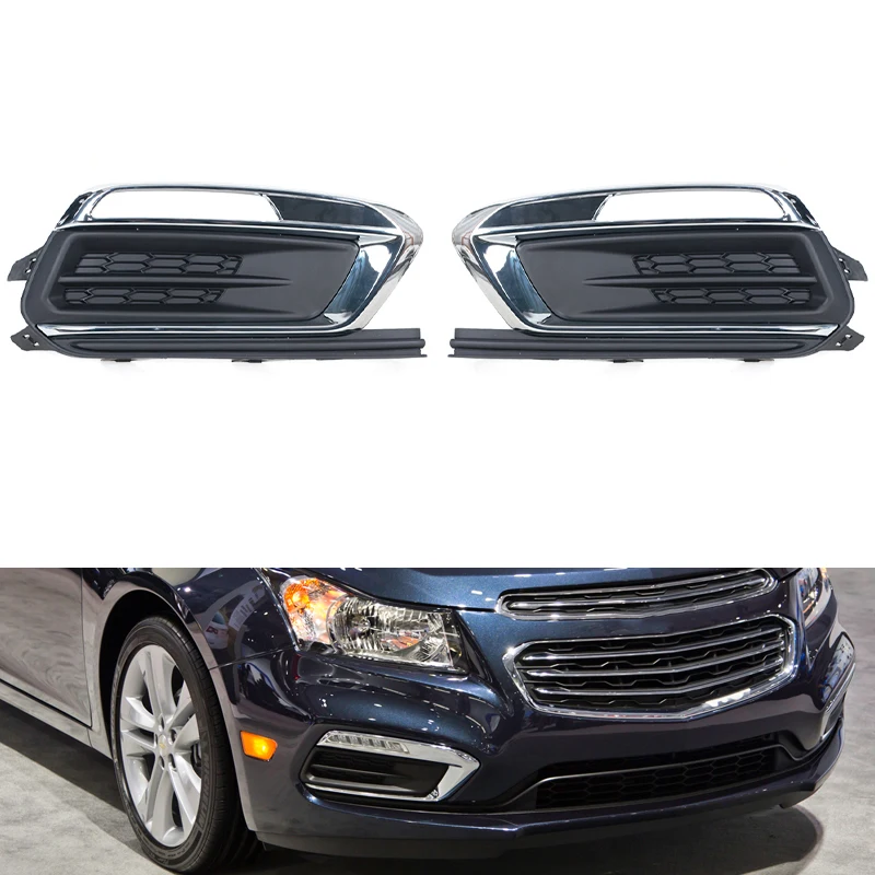 

For Chevrolet Cruze 2015-2016 Fog Light Cover Car Fog Lamp Front Bumper abs Frame Covers Trimming Bezel Holes 94516102 94516100