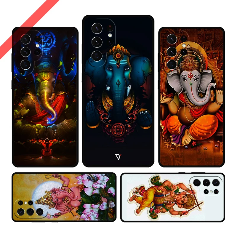 Ganesh Elephant God Phone Case For Samsung Galaxy S20 FE S21 S10 S23 Plus S24 S22 Ultra Coque Note20 Note10 S9 S8 Cover Capa