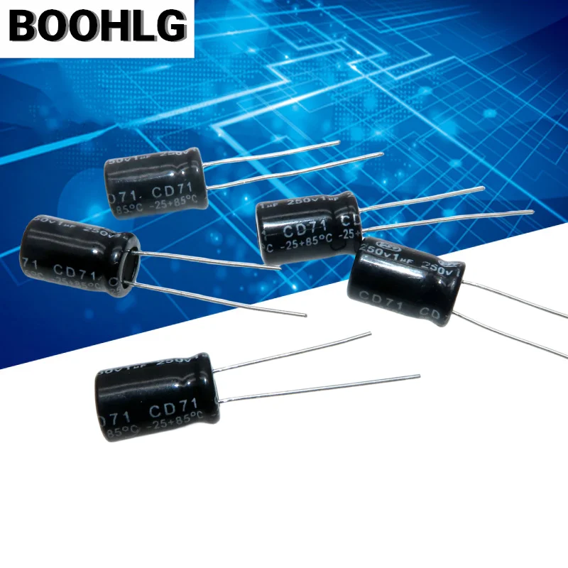 10PCS ELUM 200v NP BP audio crossover non-polar aluminum electrolytic capacitor 250v 1uf 2.2uf 3.3uf 4.7uf 1.8uf 6X11mm 160V