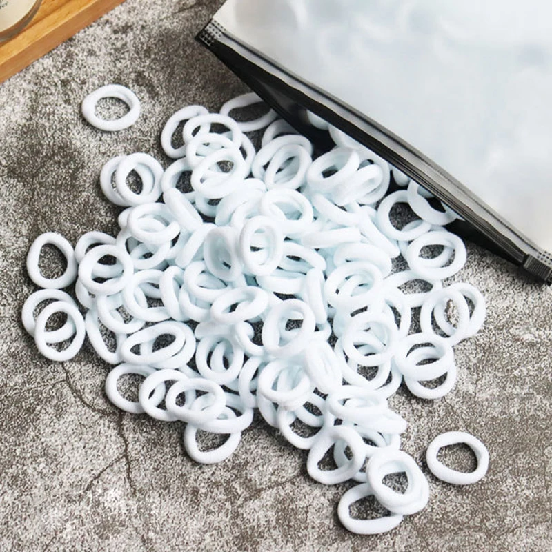 50/100 Stück Kinder elastische Haarbänder Mädchen Gum Scrunchie Gummiband für Kinder Nylon Haargummis Stirnband Baby Haarschmuck – Detail 3