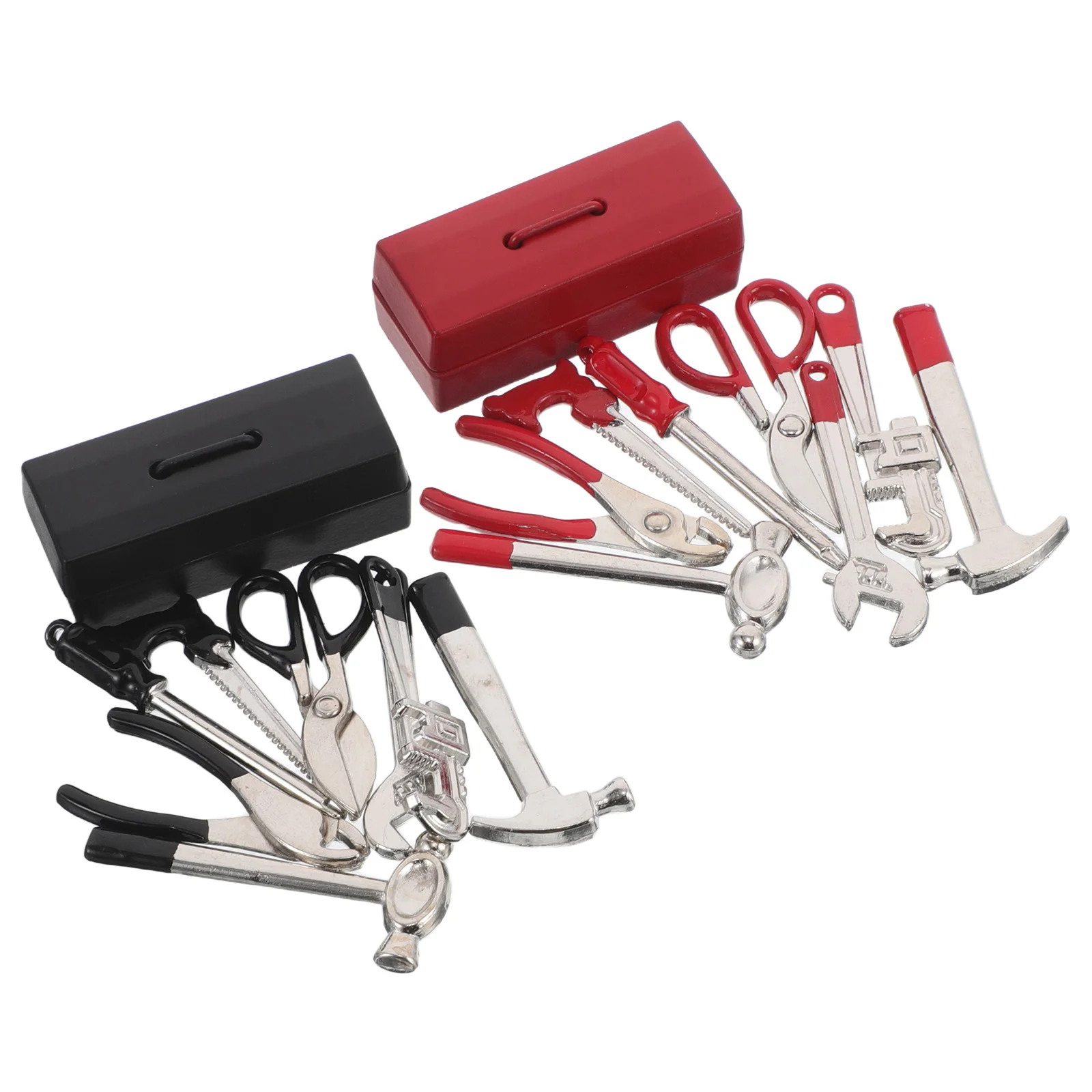 

2 Sets Mini Tool Dollhouse Building Tools for Crafting Supplies Alloy Miniature