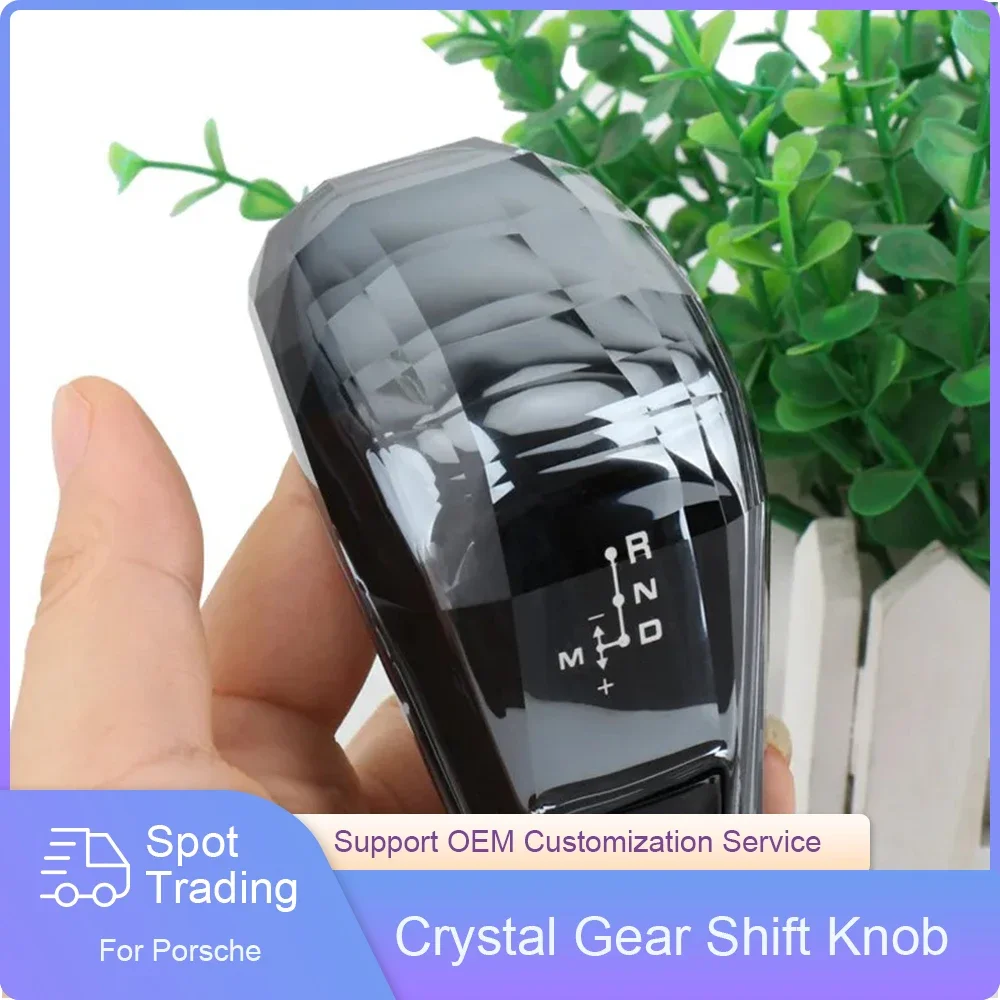 

For Porsche Cayenne 2017 - 2023 years crystal Gear shift knob cover car interior K9 high quality crystal Gear handle top quality