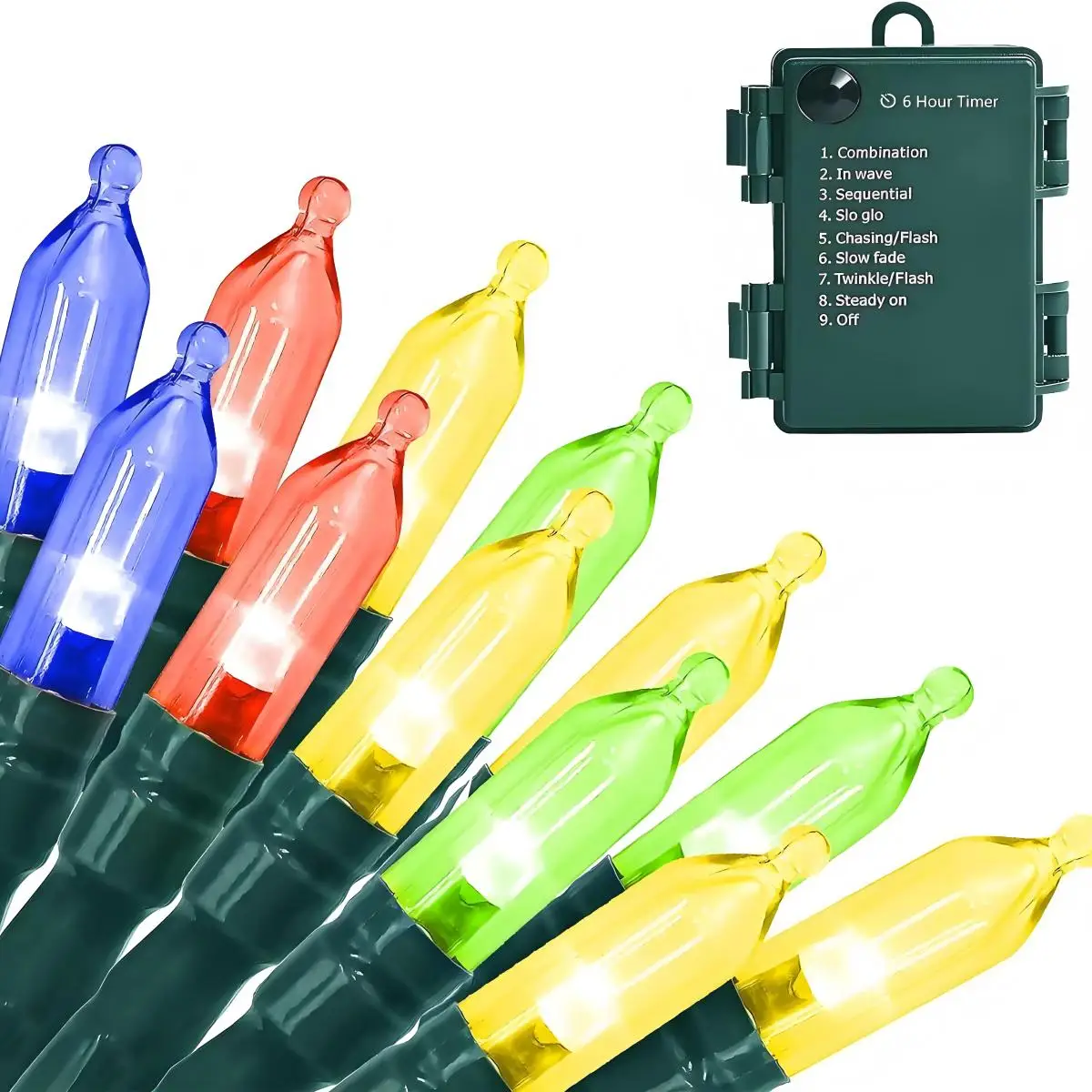 Christmas Decorations Led String Lights Fairy Lights-8 Functions Battery Powered Convenient Decoration, Waterproof Battery Box Indoor and Outdoor Decoration