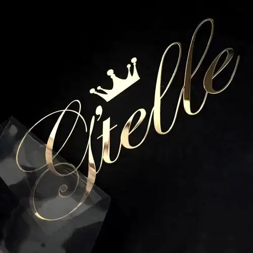 Imagen 2 del producto 100 Uds. Pegatina de transferencia personalizada 3D, pegatina de transferencia dorada y plateada brillante, logotipo de la empresa de marca, pegatinas de transferencia personalizadas para boda