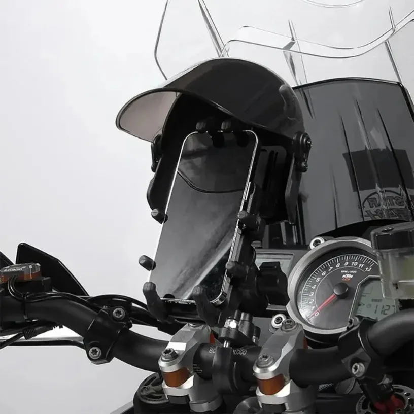 Phone Holder Sunshade Rainproof Motorcycle Handlebar Adjustable Visor Helmet Phone Holder Increase Safety