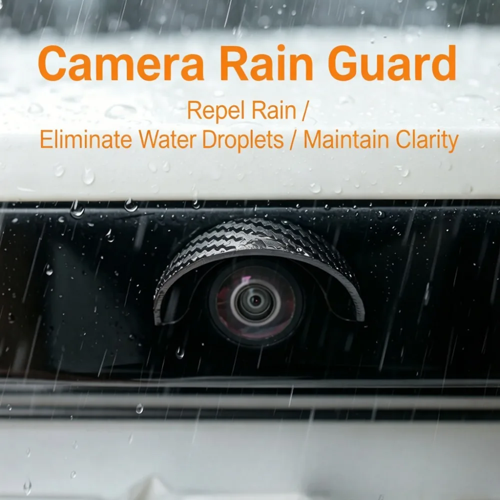 1SET Carbon Fiber Texture Rear Camera Rain Visor Waterproof Backup Camera Protector Anti Water Drop Car Accessory