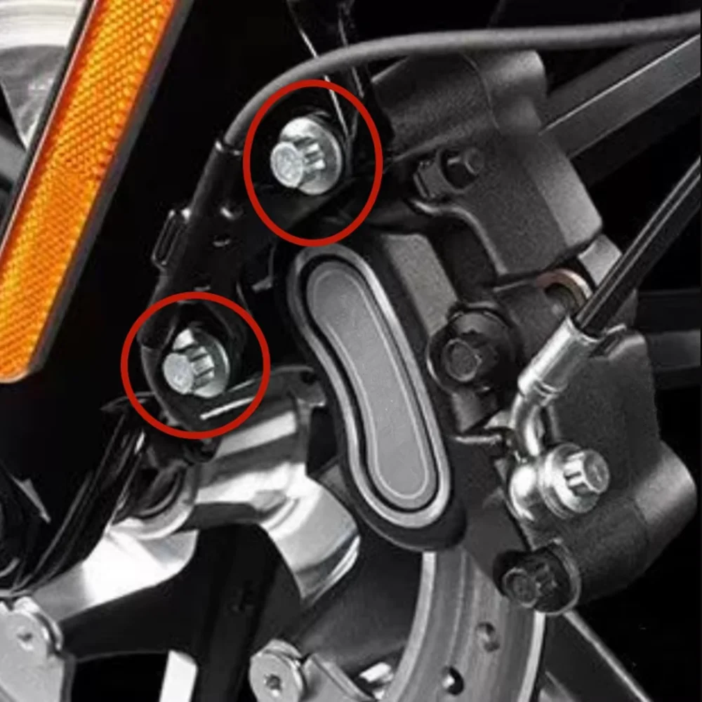 

Stainless steel front brake caliper bolts For Harley Softail Breakout Touring Electra Glide FLHX Dyna Sportster XL883iron 02-23