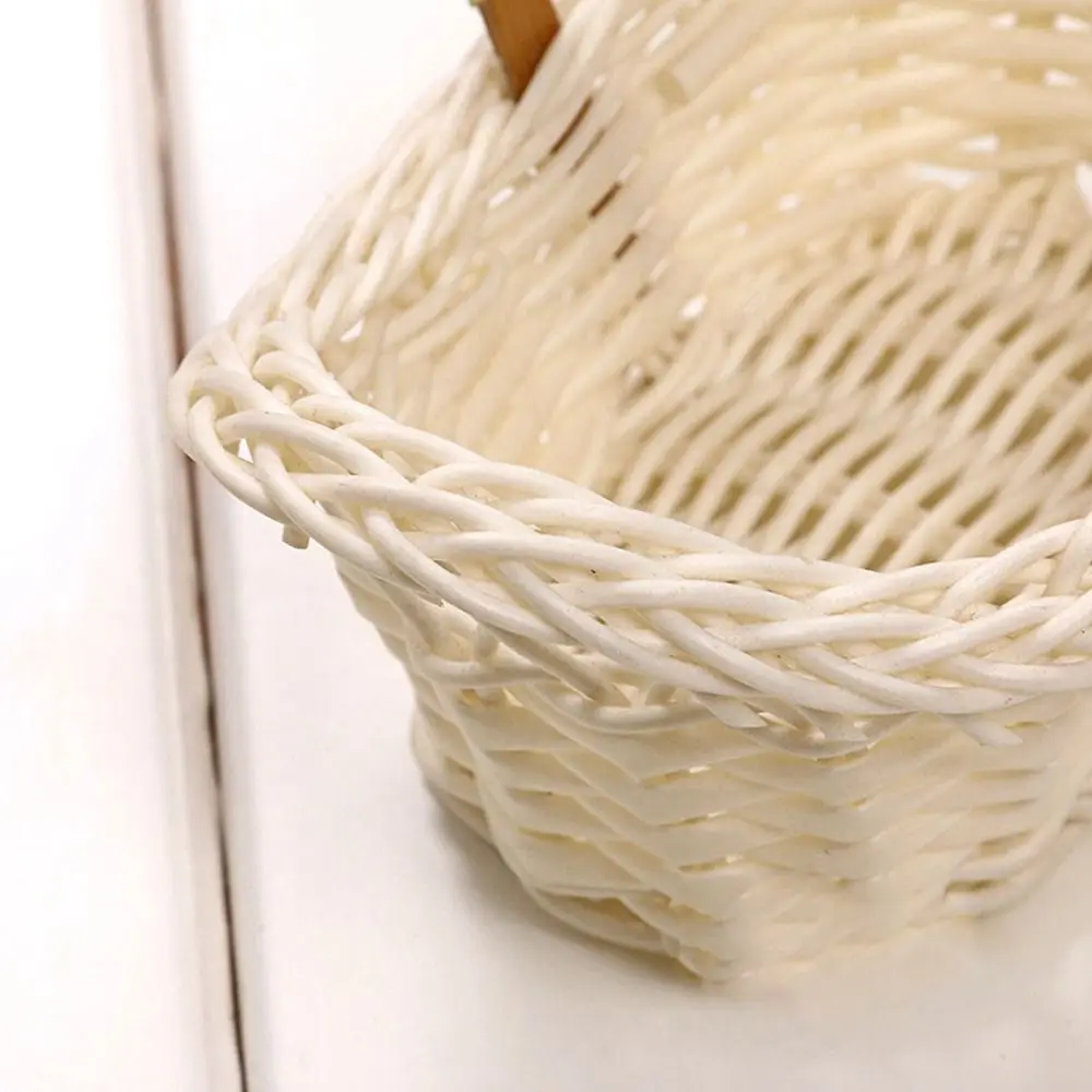 Flower Storage Basket Beautiful Hand Made With Handle Sturdy Small Flower Basket Flower Basket Picnic Container Storage Baskets