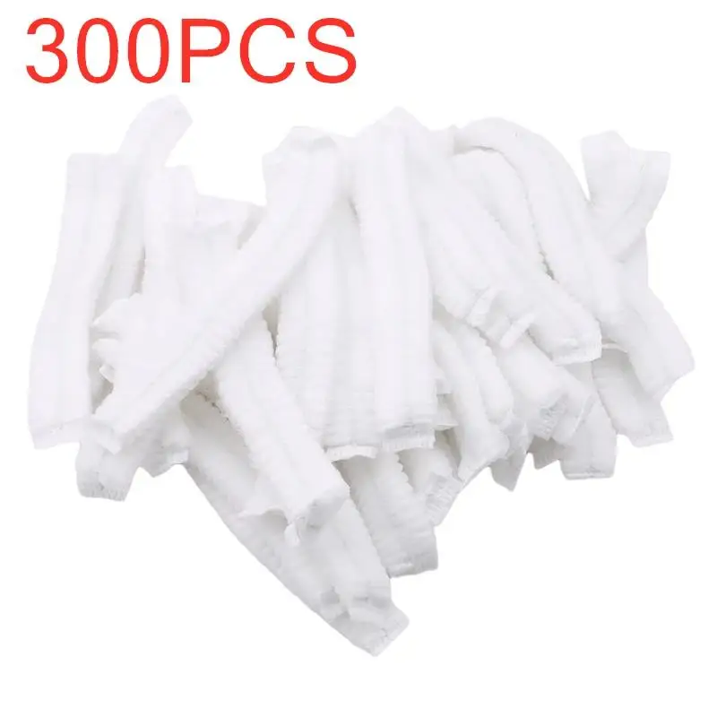 100PCS Disposable Hair Head Covers Net Bouffant Dustproof Anti Dust Caps Breathable Shower Bathing Hats Kitchen