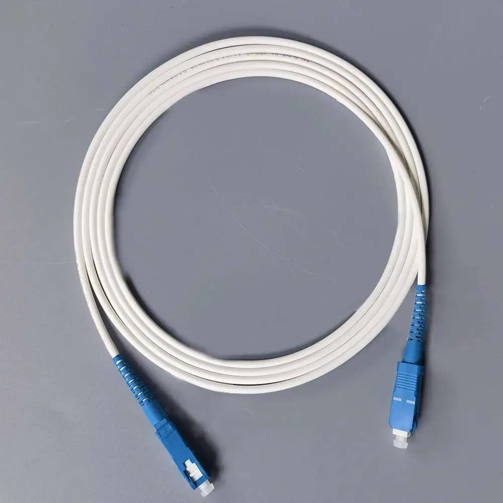 Fiber Optic Patch Cord SC/UPC-SC/UPC black(1M/2M) and white(1M/1.5M/2M) 3.0mm Single mode cable fibra optica fiber optic cable
