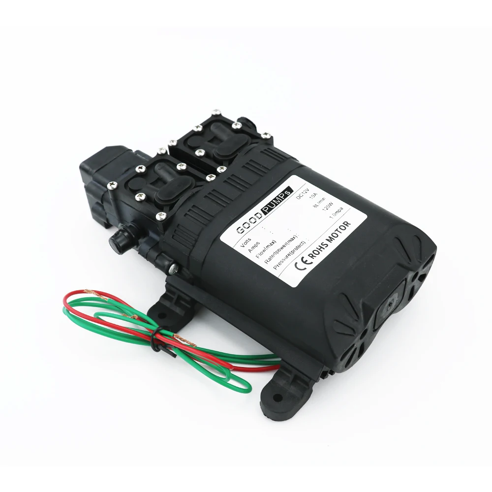 12V DC Automatic Water Pump High Pressure Diaphragm Water Pump 120W 8L/Min Electric Multifunctional Self-priming Pump