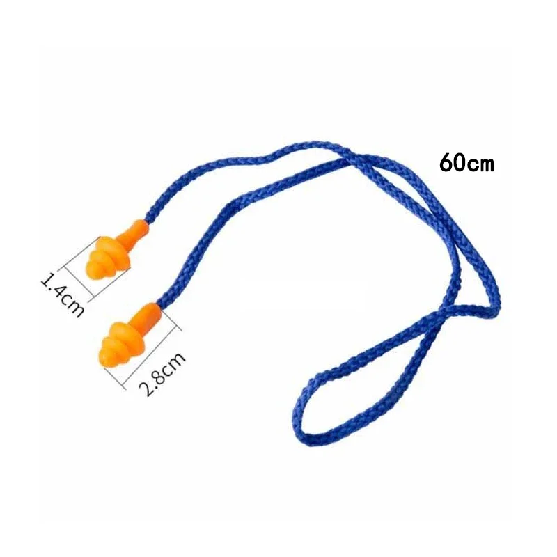 1/5/10 paia tappi per le orecchie con cancellazione del rumore tappi per le orecchie con cavo in Silicone protezione per le orecchie tappi per le