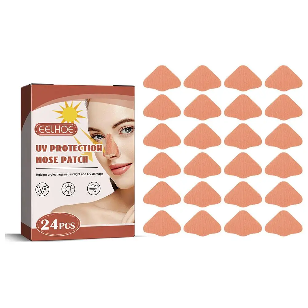 48pcs EELHOE Nose Sunscreen Nose Patch Light And Thin Anti Sun Sunblock UV Skin Protective Refreshing Facial Sunscreen Patch