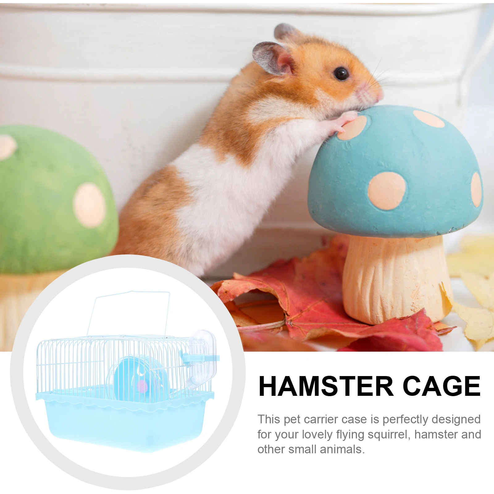 

Portable Handheld Small Pet Hamster Travel Cage House With Wheel Water Jug For Hamster Chinchilla Hand