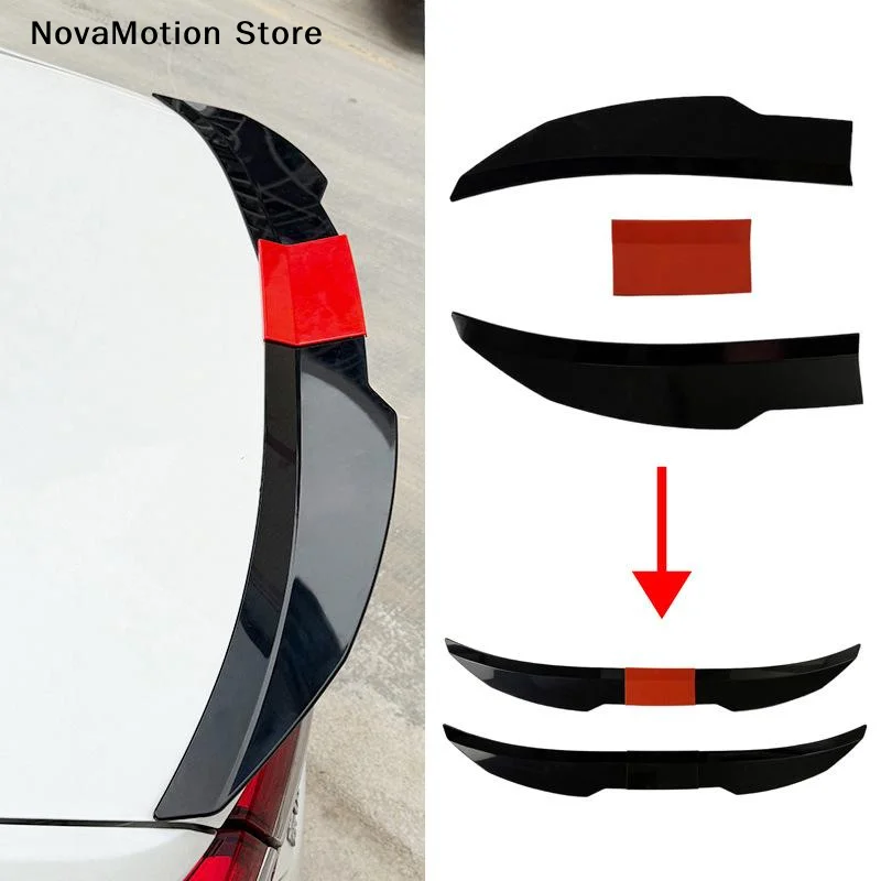 [NM]Universal Trunk Tail Rear Wing Spoiler 115.5-129cm 3Pcs ABS Blade Style For Car Accessories[NM]