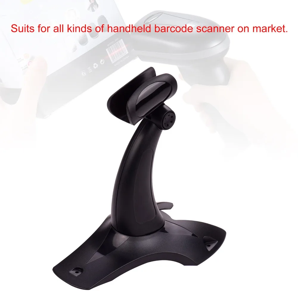 ABS Barcode Scanner Stand Ultra Stable Large Base Bracket Stand Holder Hands Free Design Detachable Barcode Reader Bracket Desk