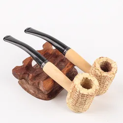 Protable 1Pcs Reusable Corn Herb Smoking Pipe Creative Corncob Filter 140mm/5.5inches Tobacco Pipes Smoke Accessories