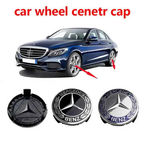 4pcs 75mm Car Wheel Center Logo For Mercedes Benz A C E S G GLC CLE CLA W177 W205 W213 W222 X167 AMG Accessory A1714000025