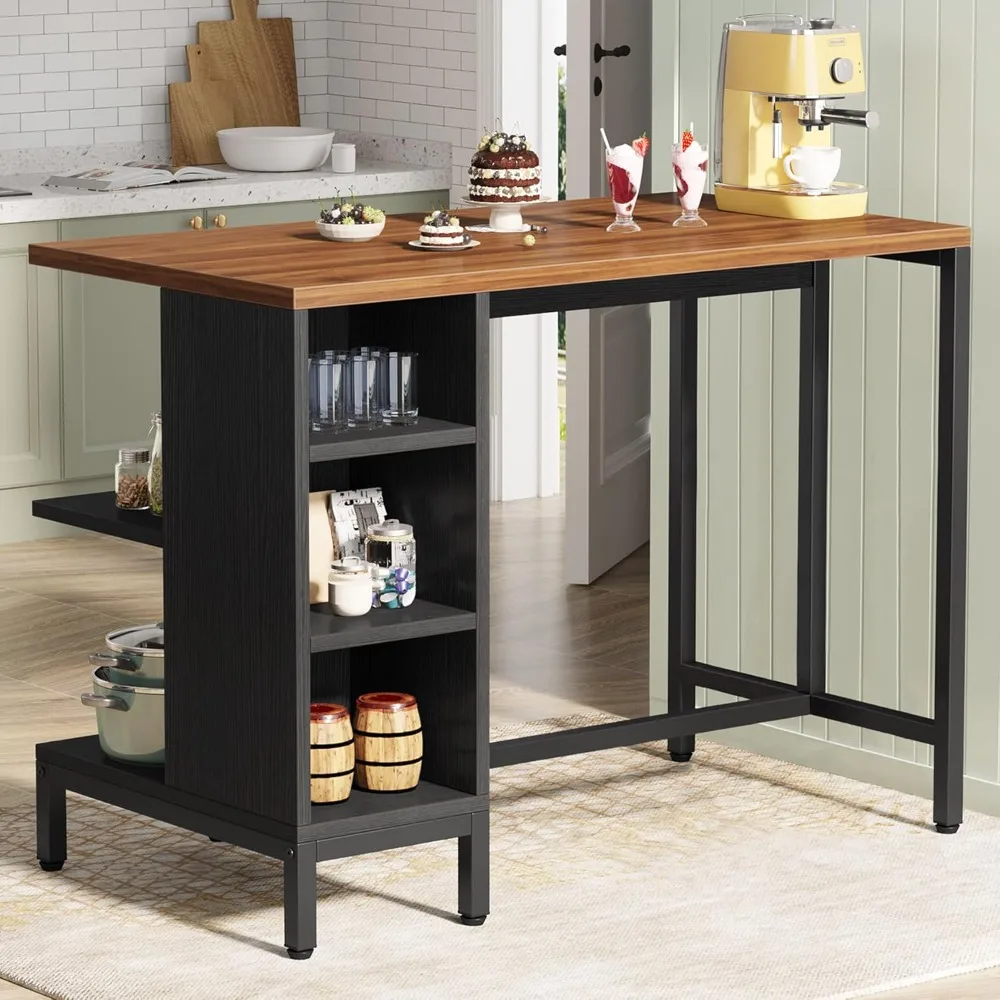 Kitchen Island with Butcher Block Shelves: A Stylish & Affordable Storage Solution thumbnail